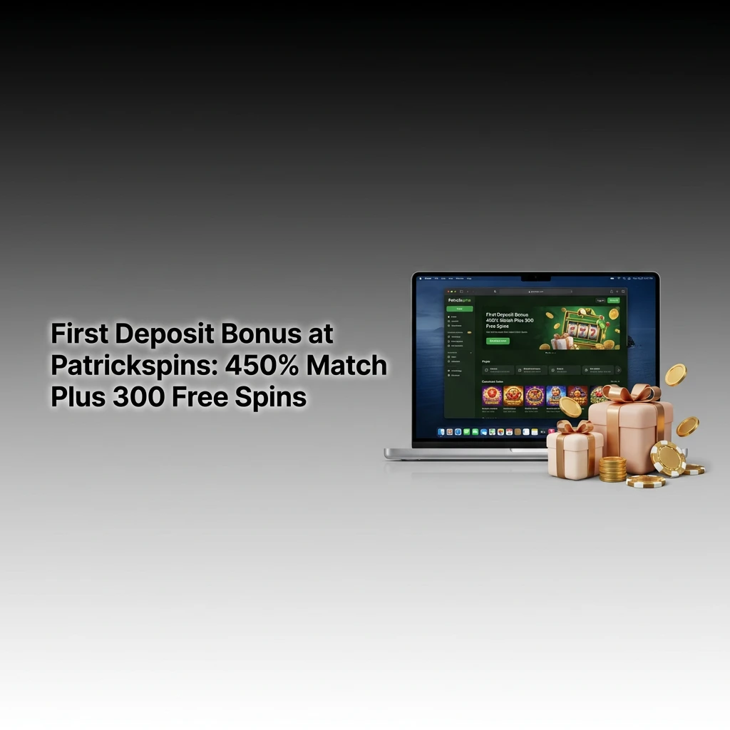 First Deposit Bonus at Patrickspins: 450% Match Plus 300 Free Spins
