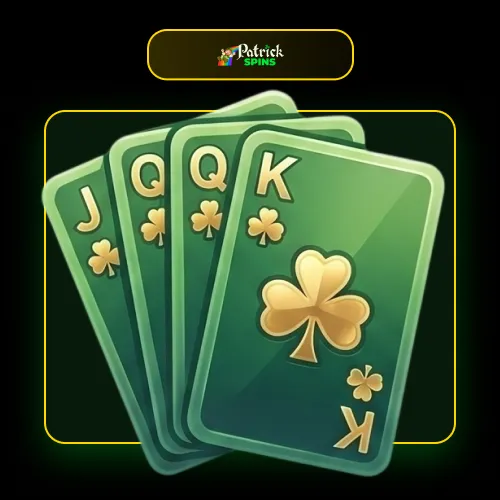 Video poker on Patrickspins with Jacks or Better, Deuces Wild, and Joker Wild.