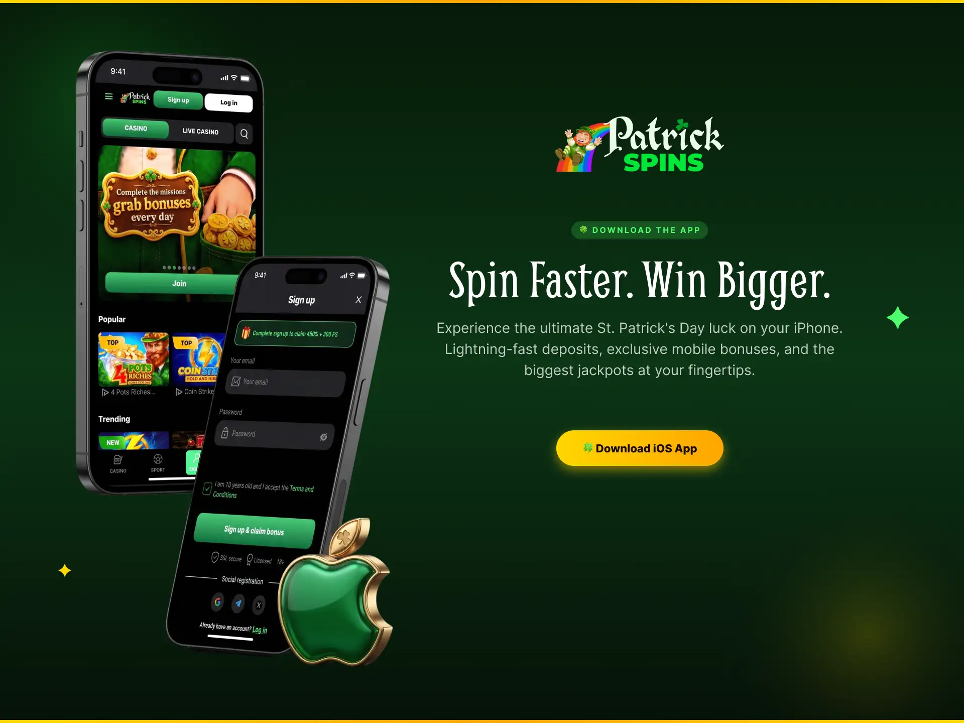 Install Patrickspins iOS app as a PWA from Safari on your iPhone or iPad.
