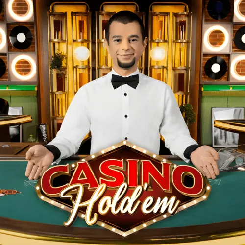 Casino Hold'em Live poker against the dealer on Patrickspins UK from Evolution.