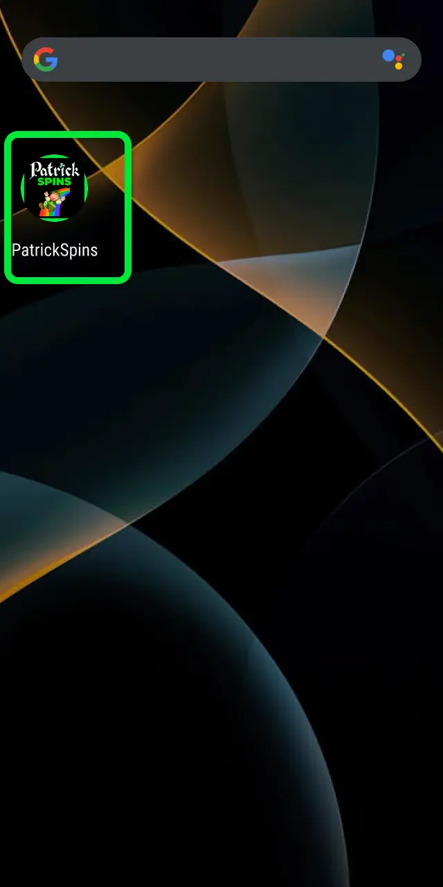 Finish the Patrickspins installation, open the app, and log in to play 3 Coin Volcanoes.