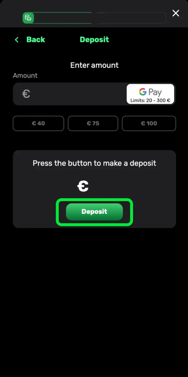 Complete the identity check on Patrickspins UK by uploading the required documents.