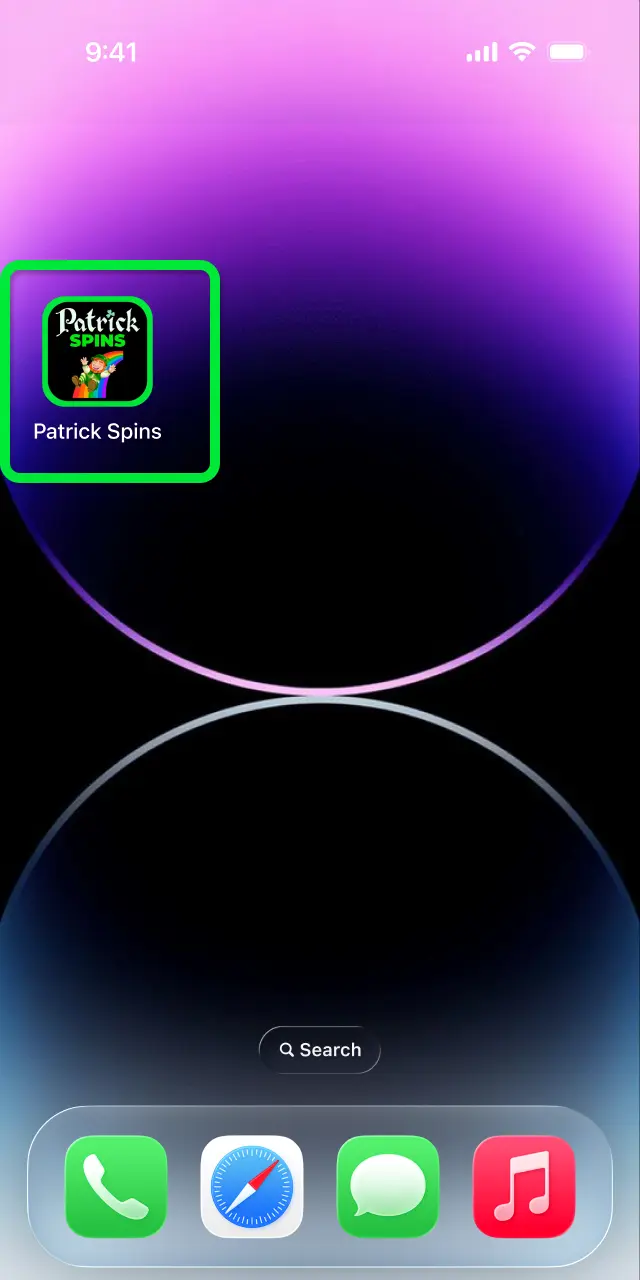 Wait for the Patrickspins app to install automatically once the download is finished.