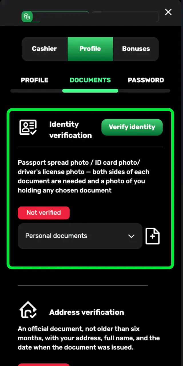 Check your email and complete the identity verification step on Patrickspins UK.