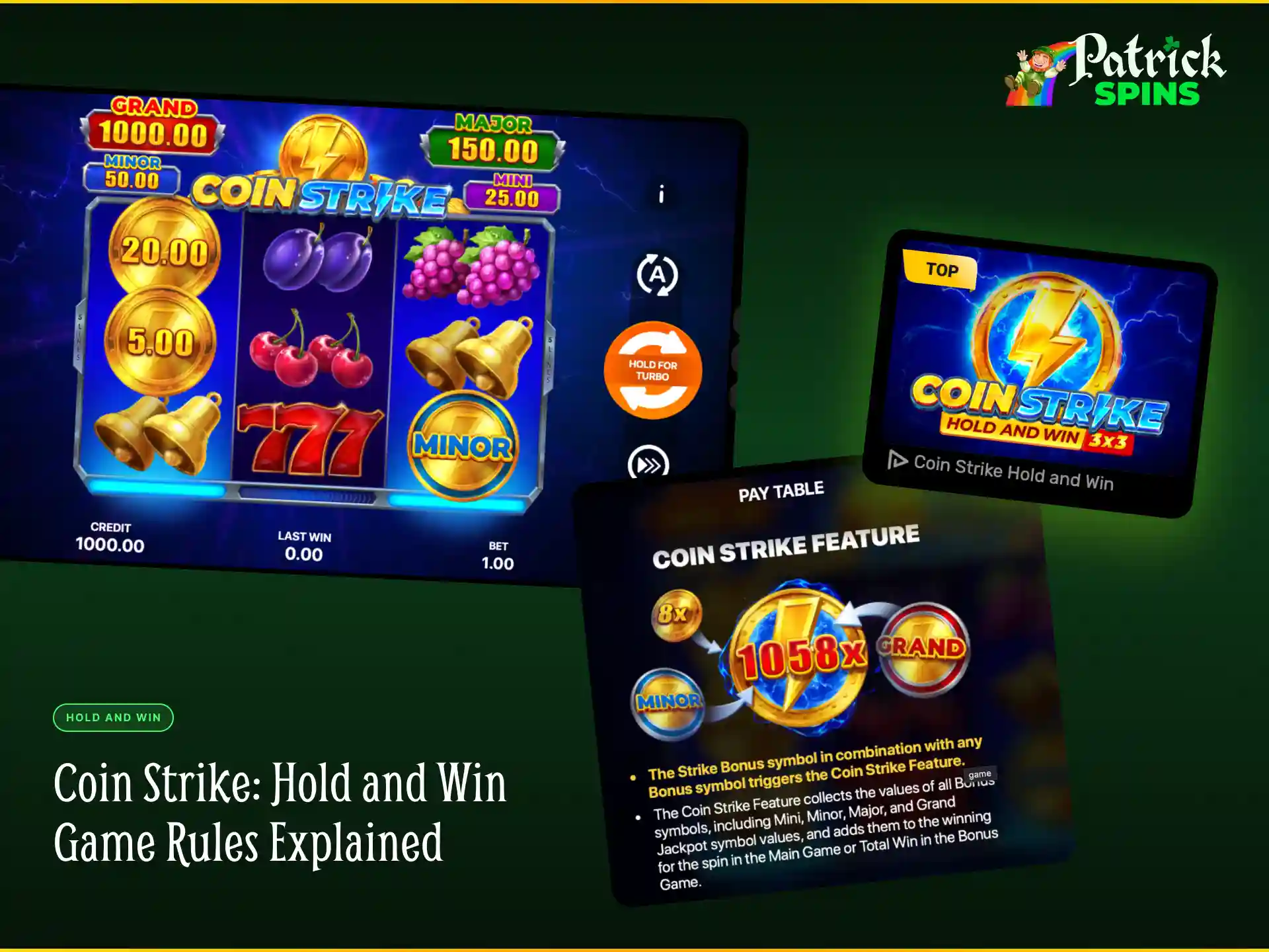 Coin Strike: Hold and Win game rules explained for players on Patrickspins UK.
